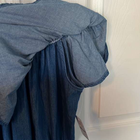 Denim Off Shoulder Romper M - Picture 5 of 8